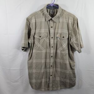 Carhartt Men's Relaxed Fit Lightweight Short Sleeve Shirt Size L Beige